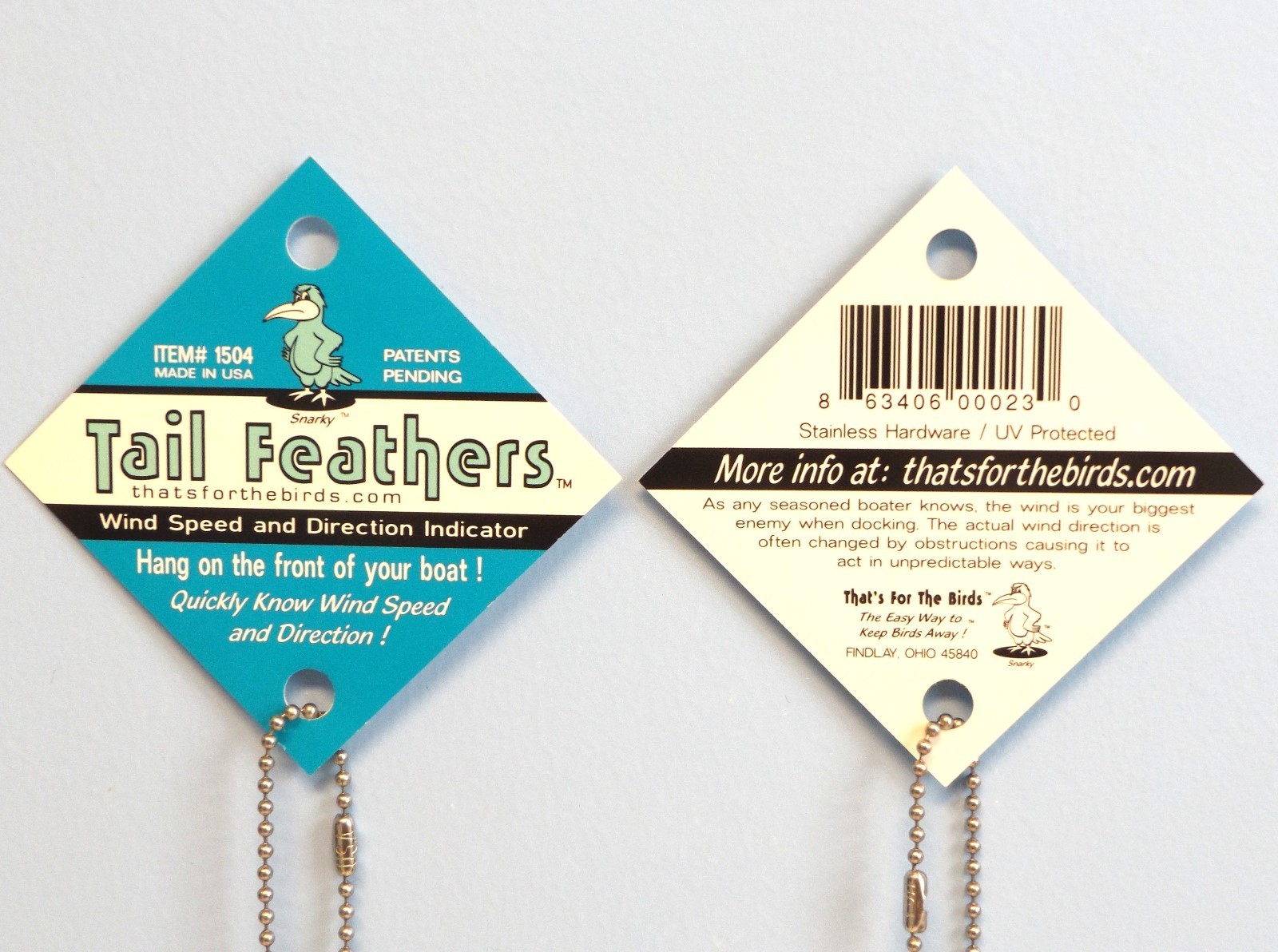 Apparent Wind Indicator Docking Aid "Tail Feathers", thats for the birds