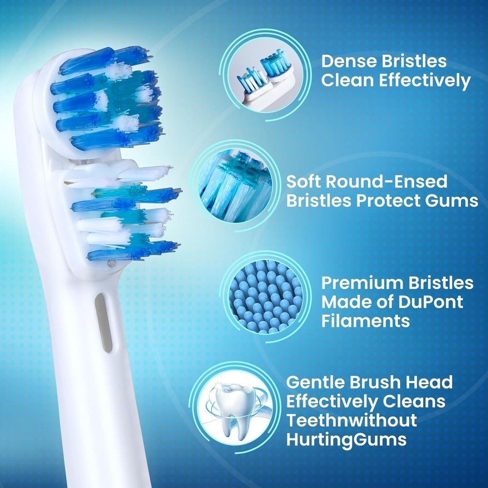 Replacement Brush Heads Compatible with Oral B- Double Clean Design, Double Clea