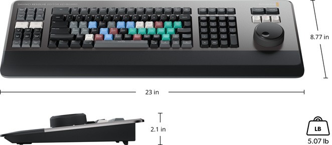 USED Blackmagic Design DaVinci Resolve Editor Keyboard w/ Resolve Software Card
