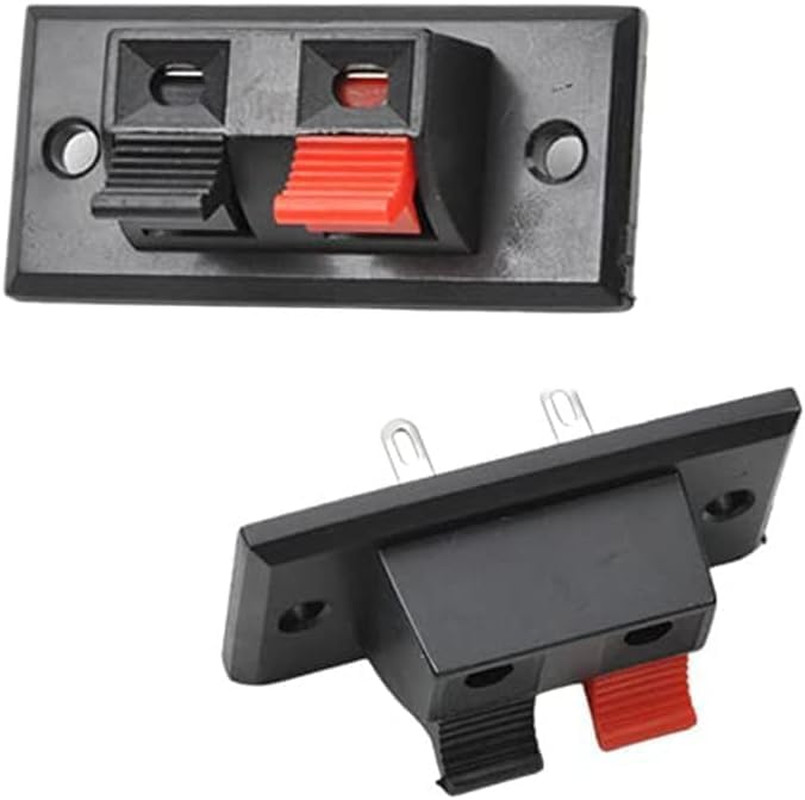 2Pcs 2Way Speaker Spring Connectors WP2-3 Spring Speaker Terminal Clip Push Rele