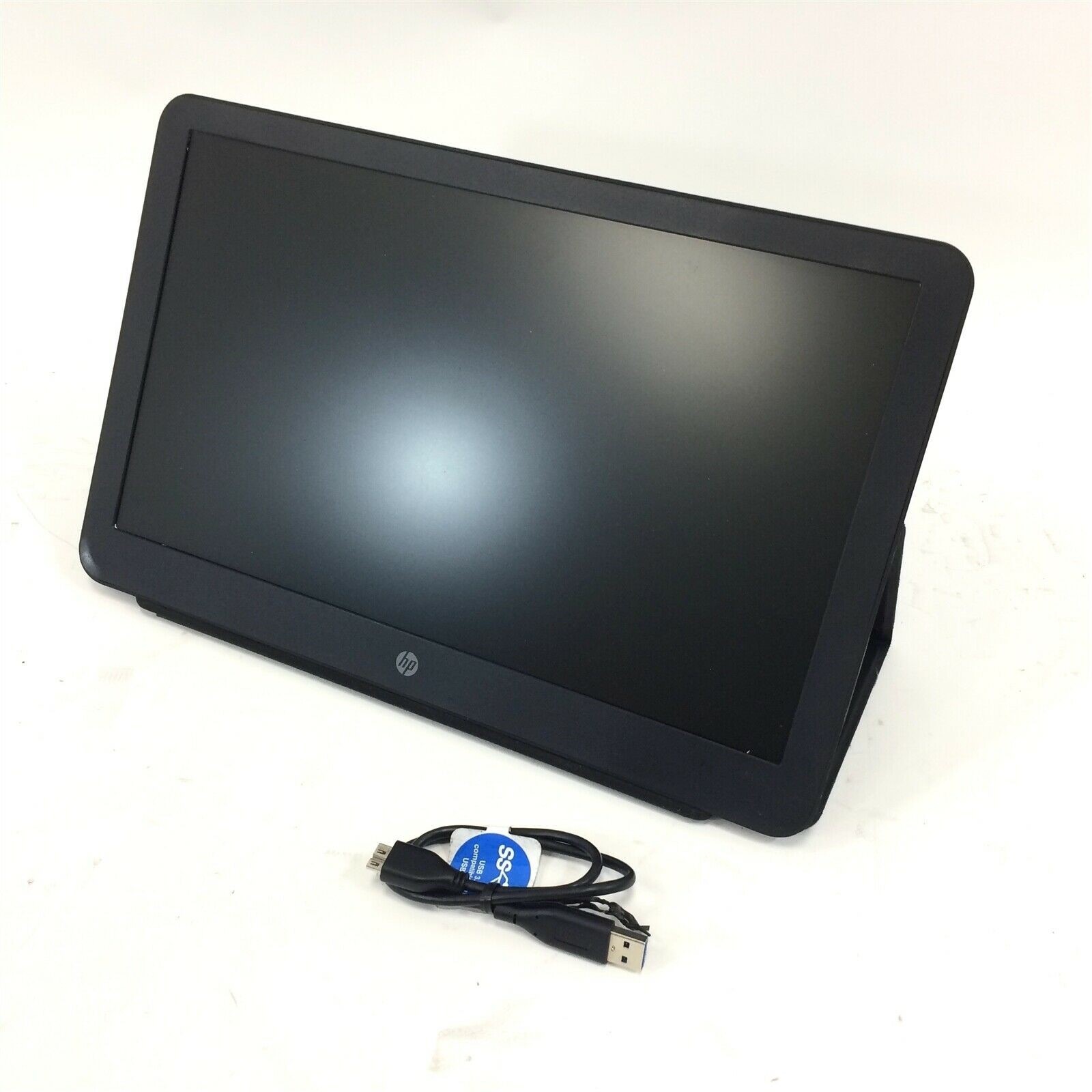 HP Portable USB 3.0 14 Widescreen LED Monitor S140U HSTND-5011-A w/ Cable & Case