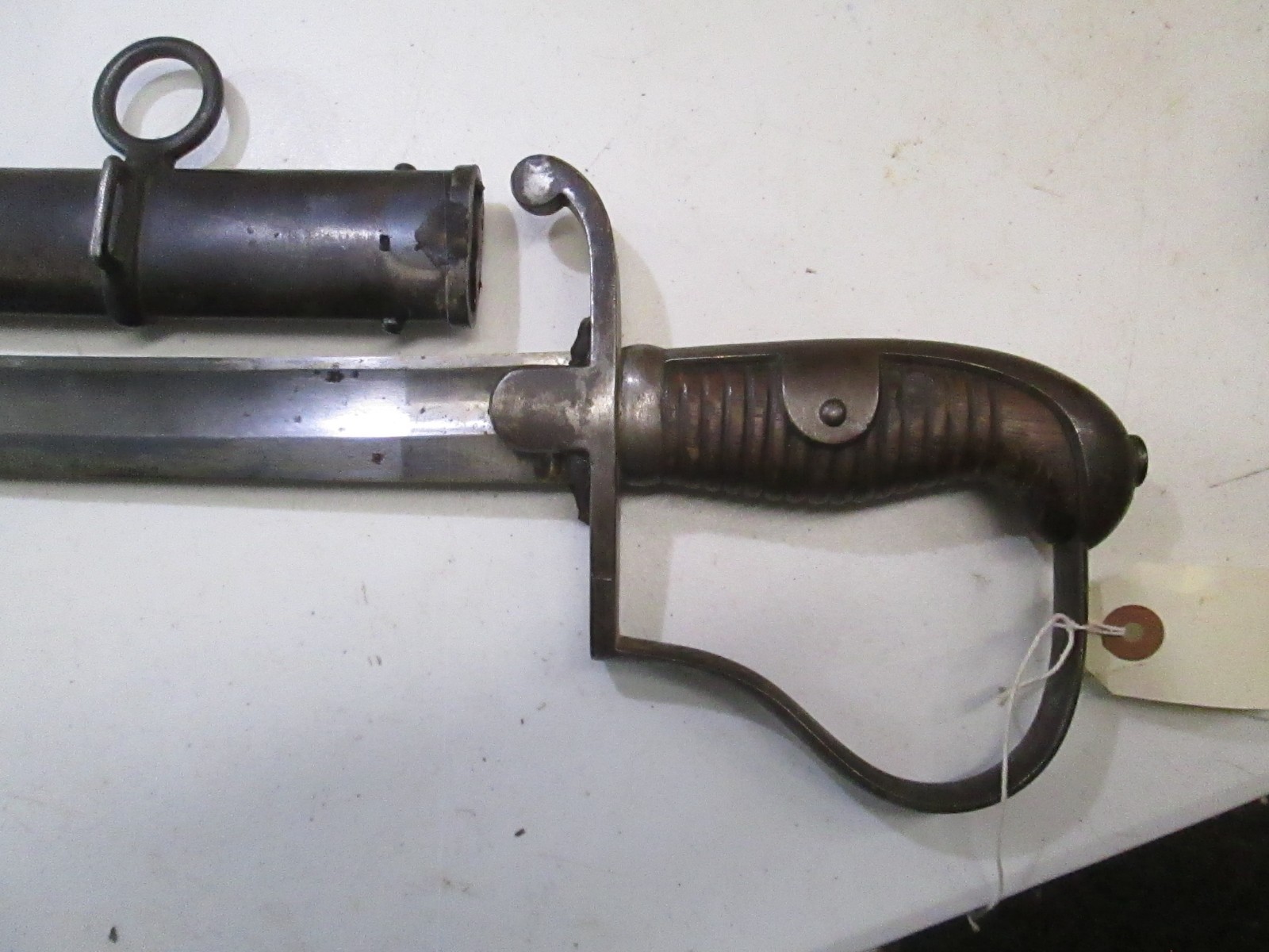 WW1 GEMAN HEAVY ARTILLERY SWORD & SCABBARD DATED 1916 MINTY #L36