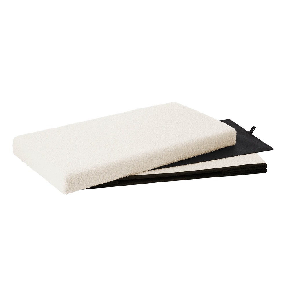 30" Collapsible Storage Ottoman Cream