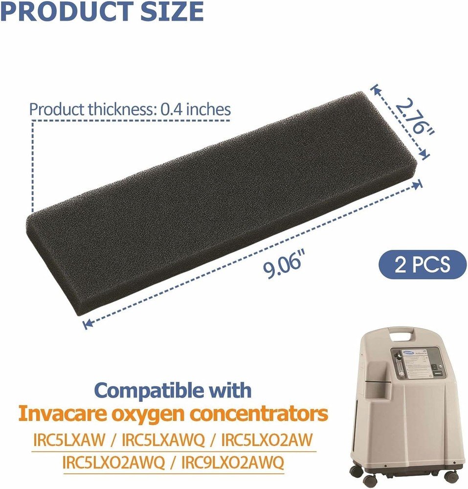 Oxygen Concentrator Filter Cotton Compatible with INVACARE, O2 Generator Mach...