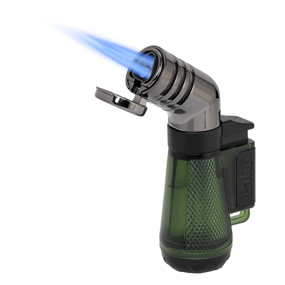 Palio Squadra Angled Triple-jet Flame Lighter, Green