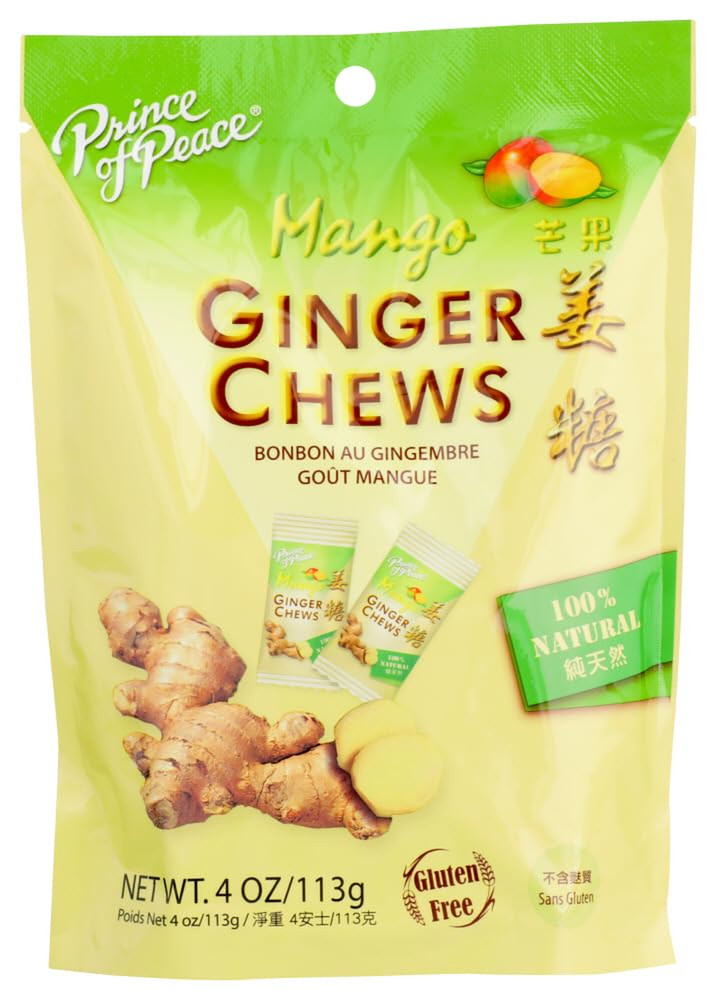 Ginger Chews with Mango, 4 Oz. Chews - 5 Pack