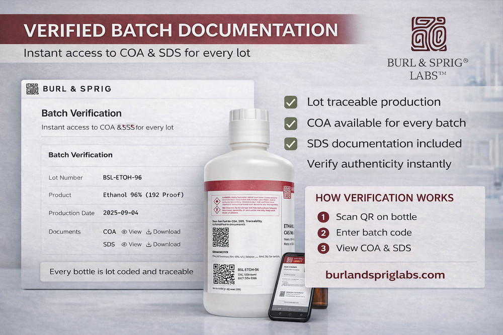192 Proof Ethanol Solvent 96% High Purity Laboratory & Extraction Grade