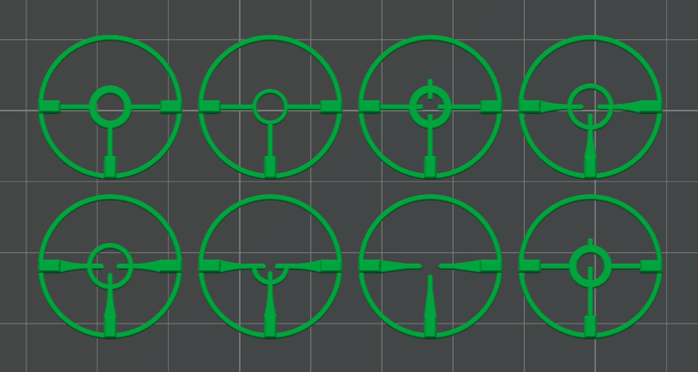 Alternate Reticle Inserts (for use with Daisy 880 Front Globe Sight)