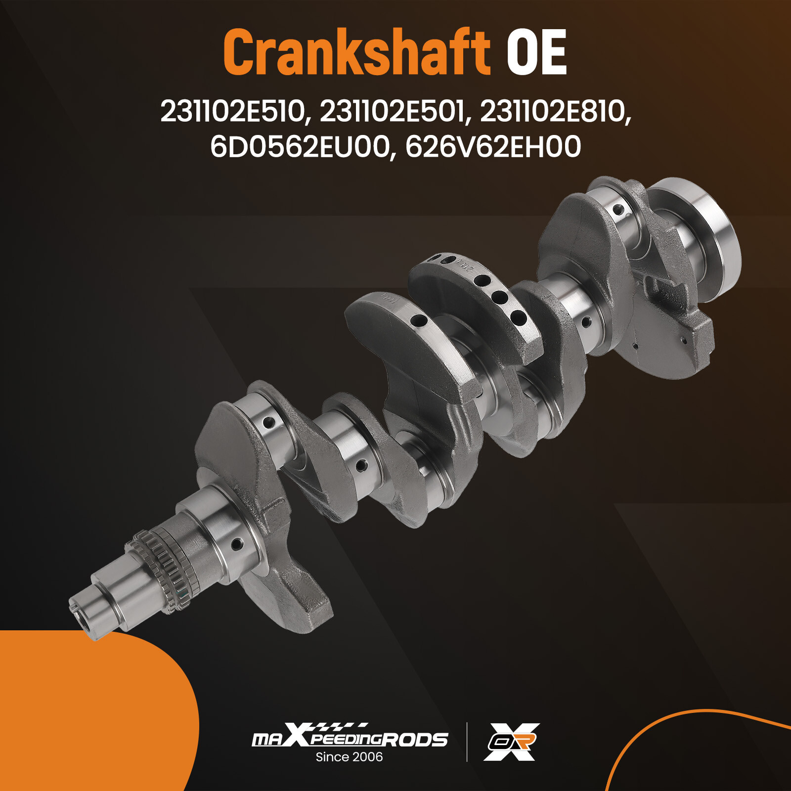 G4NH 2.0L Engine Rebuild Piston Gasket Kit Crankshaft Rods for 17-22 Hyundai Kia