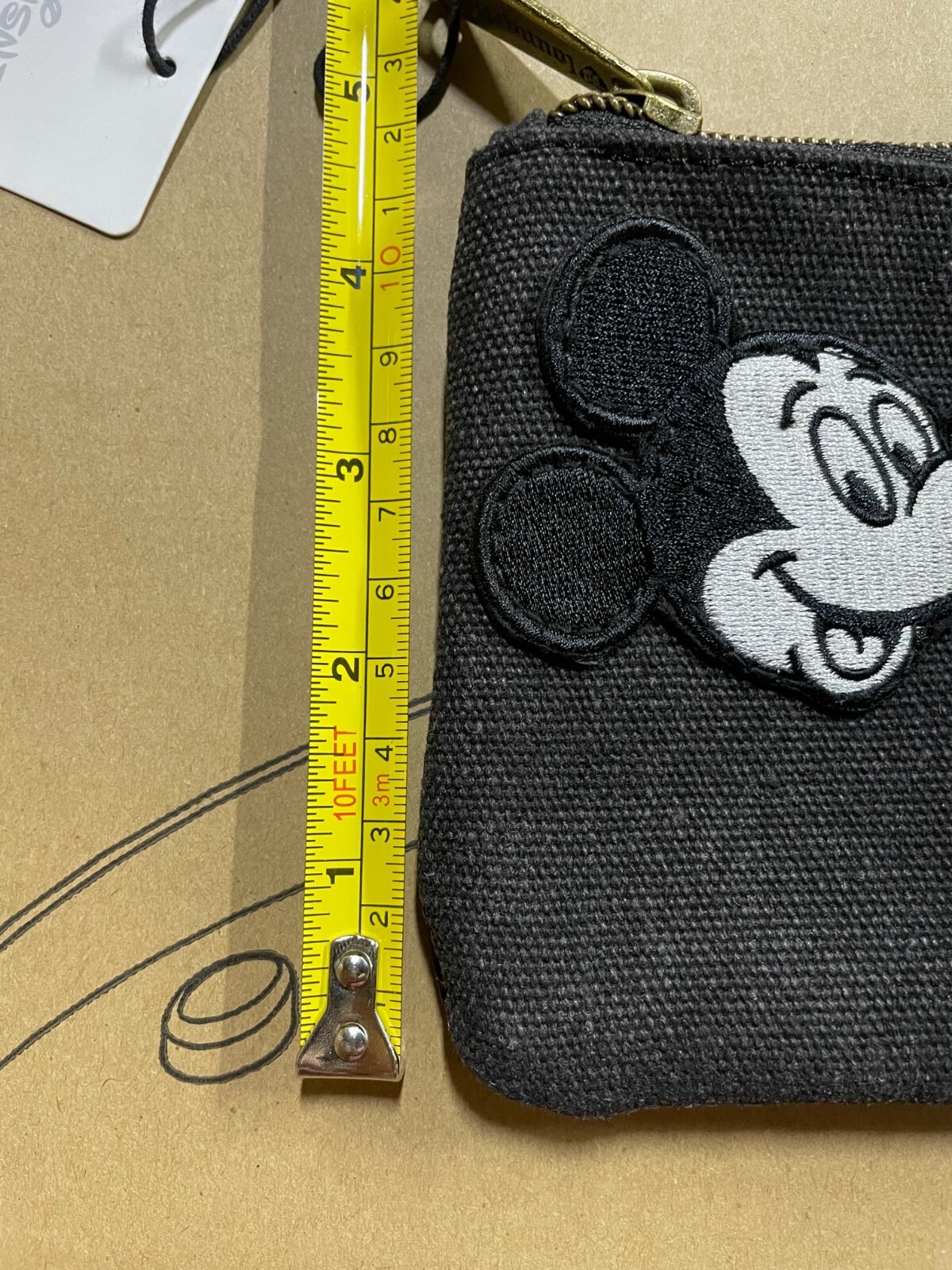 GENUINE Loungefly Disney MICKEY MOUSE Zippered Canvas Pouch NWT bag COIN purse
