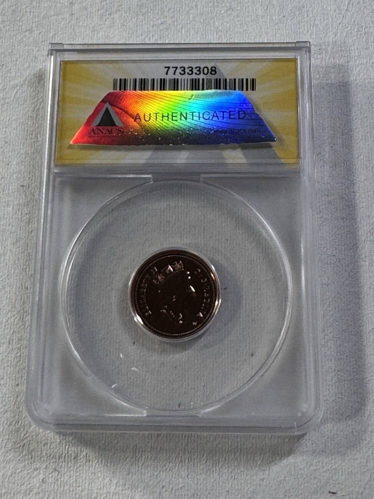 2000-W Canada 1 Cent Graded MS 68 RD by ANACS