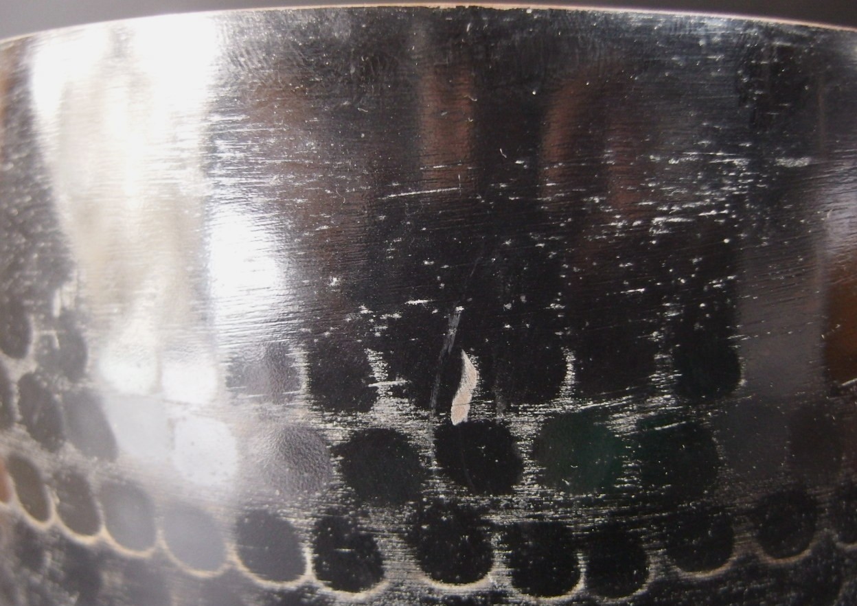 or2606 JAPANESE BUDDHIST SINGING BOWL ORIN 22.9cm / 9inch Width HANDMADE VINTAGE