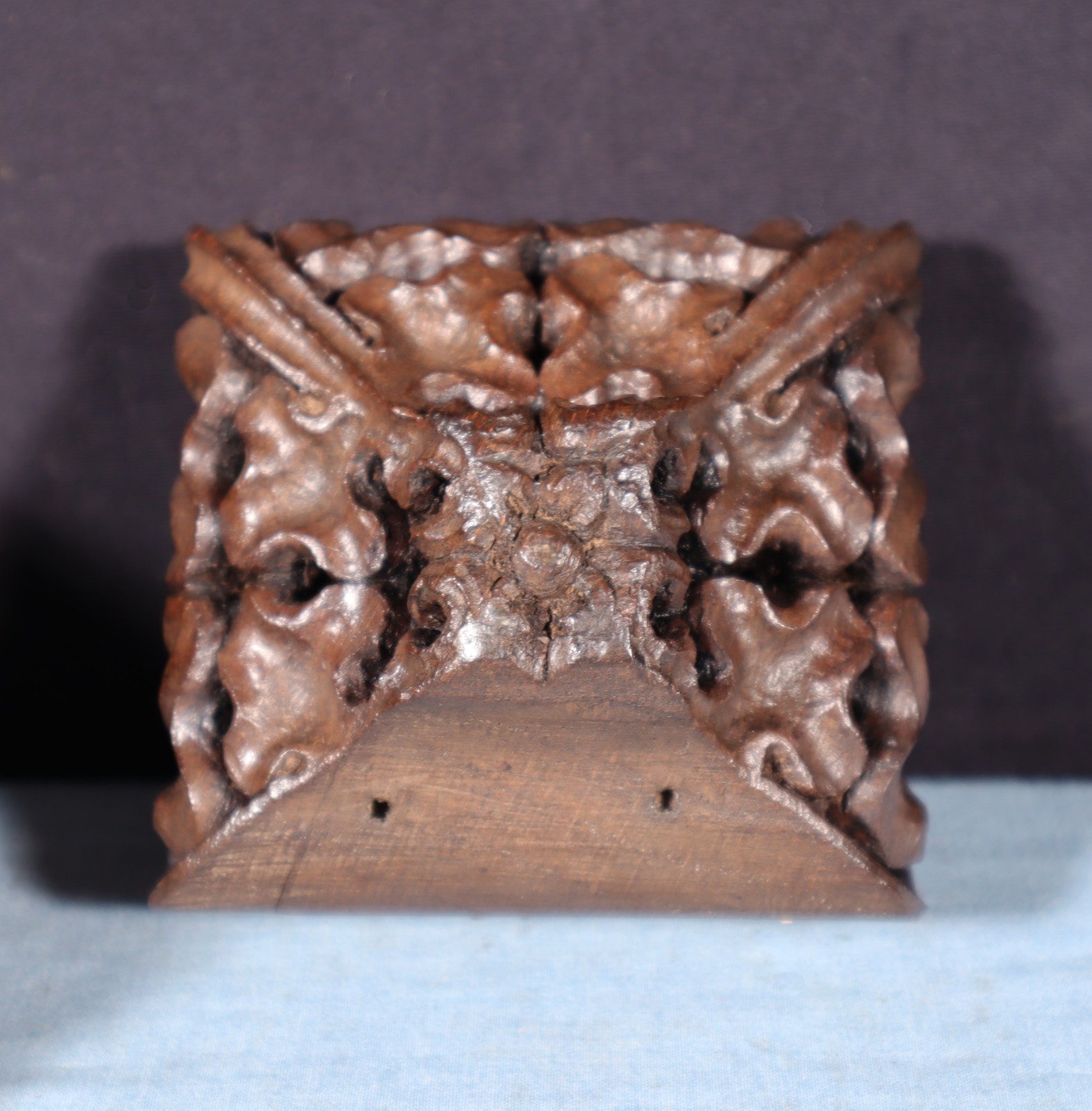 Two French Antique Highly Carved Trim/Corbels Solid Oak and Walnut Wood