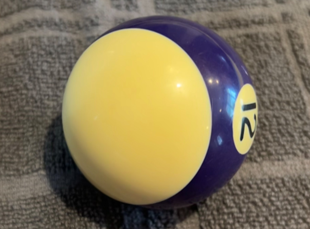 Replacement #12 Billiard Pool Ball 2 1/4" Diameter