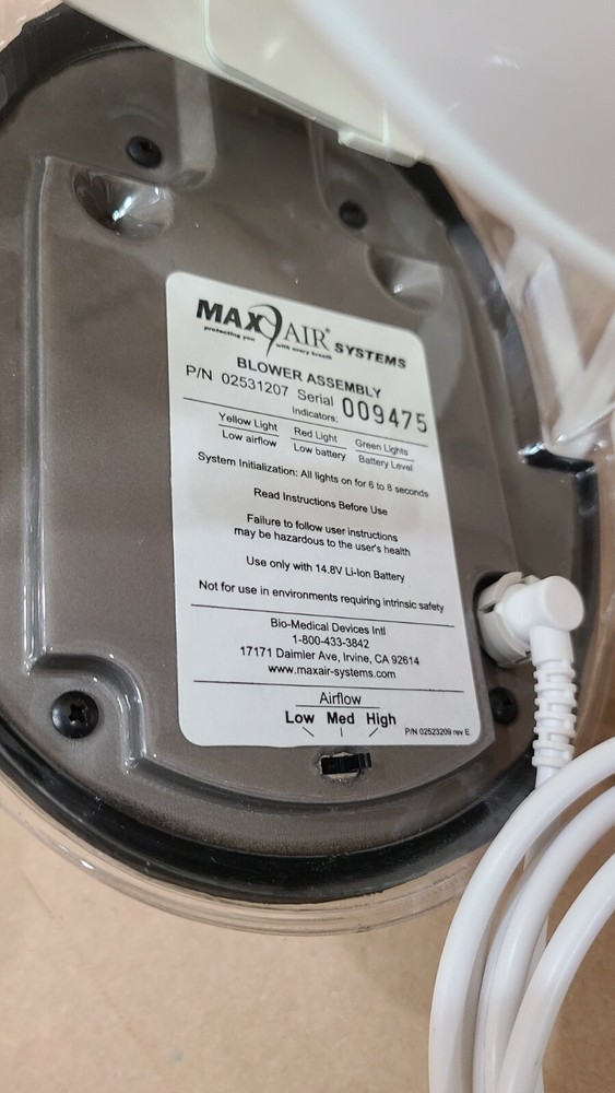 New Maxair CAPR systems Helmet set, Assembly, filter, Battery & charger