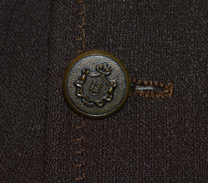 40L Long 40 L USA RATNER CLOTHES Mens Vintage Brown Polyester Blazer Suit Jacket