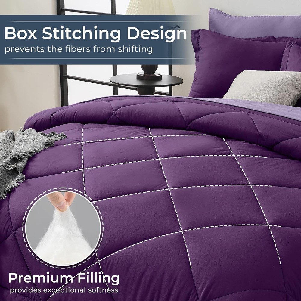 Purple & Light Queen Comforter Queen, &