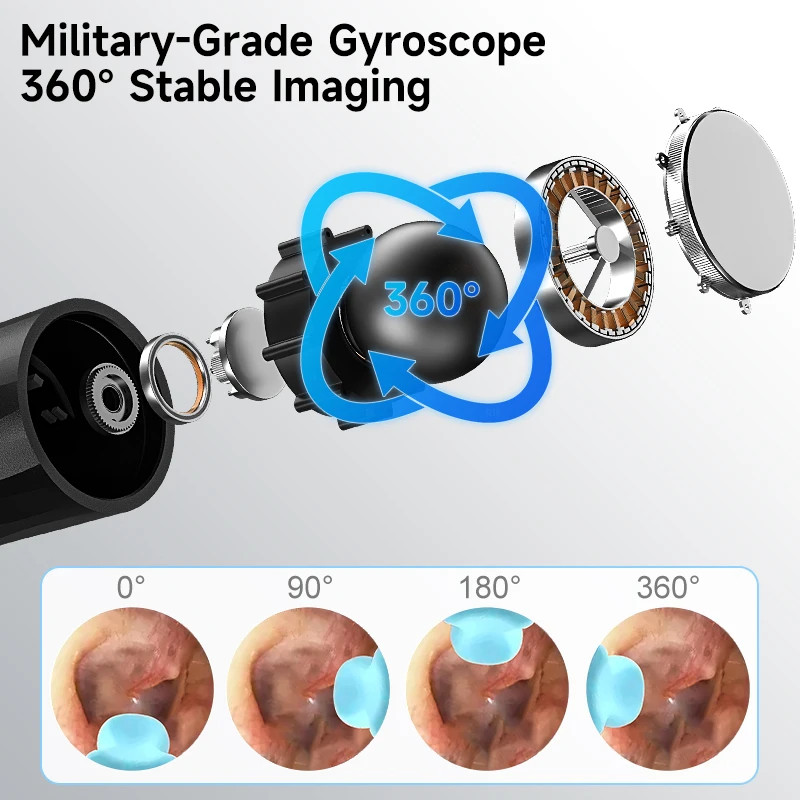 WIreless Ear Wax Removal Tool Camera WiFi Visual Ear Pick Rechargeable Endoscope