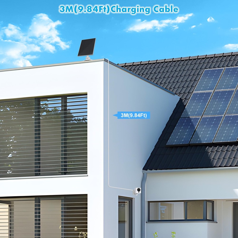 Eufy Solar Panel 6W USB-C Micro USB Charger for E (2 Pack) E20 E40 SoloCam Spotl