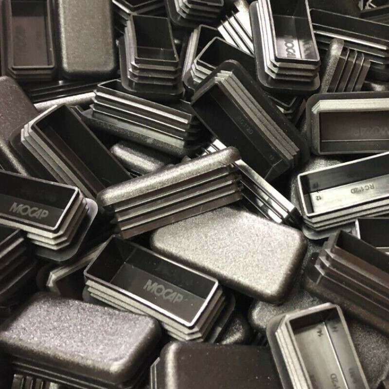 1” X 2” Rectangle End Cap Plugs Rectangular Tubing Caps Various Package Sizes