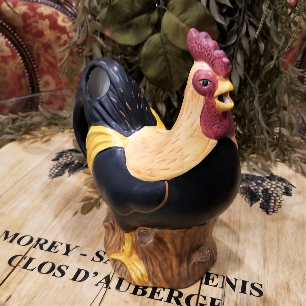 SAKURA Warren Kimble Rooster Pitcher & Creamer Set