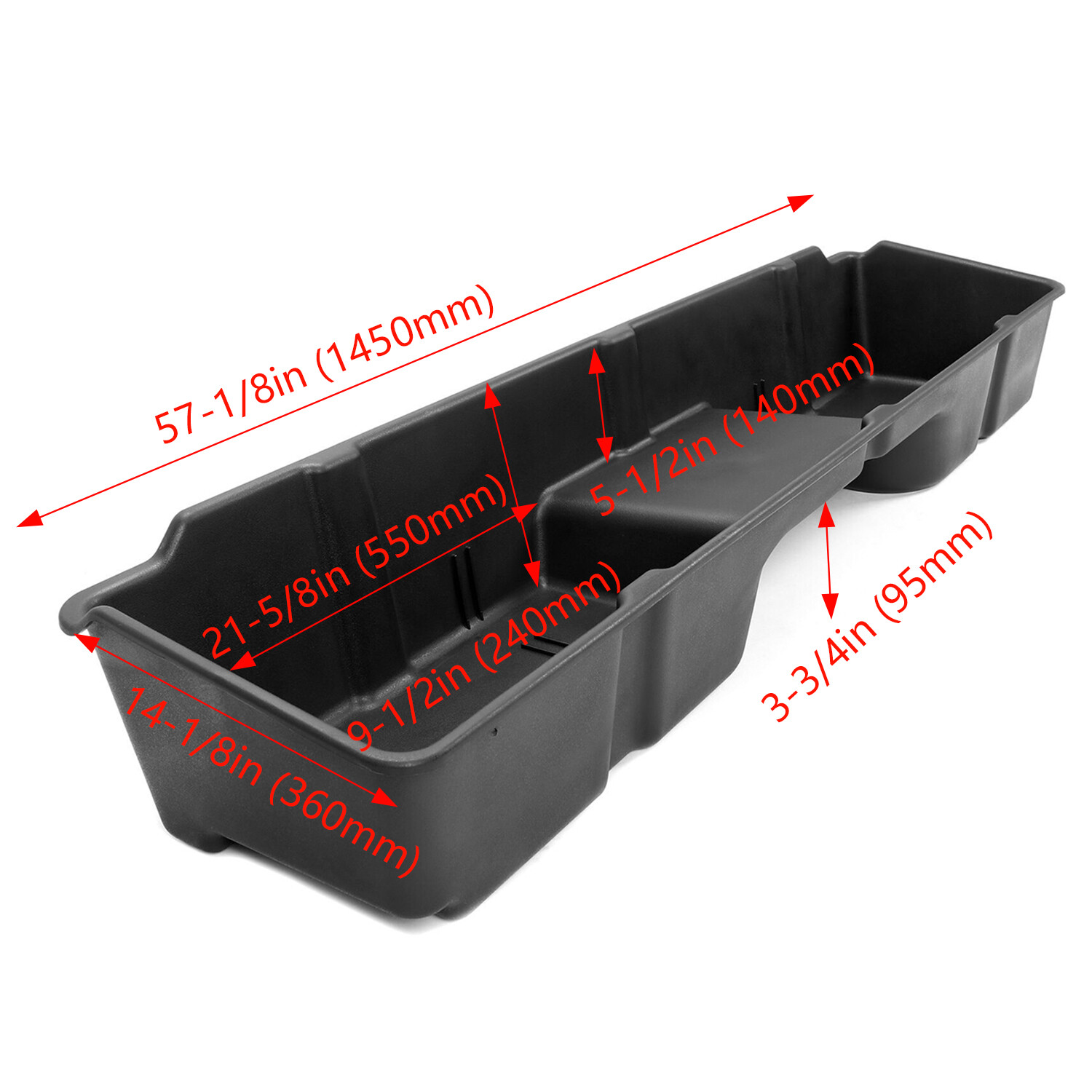 Under seat Storage Box 99-06 fits Chevy/GMC Silverado/Sierra Extended Cab 4-Door
