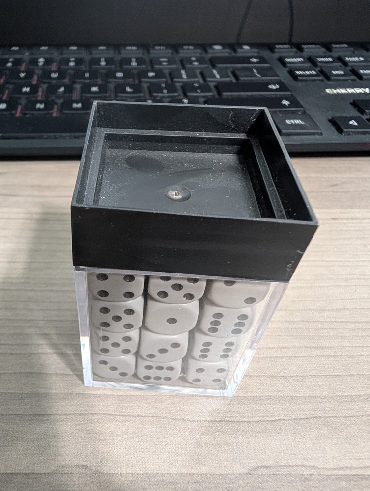 36x 12mm Solid Gray Dice With Black Pips Round Corners