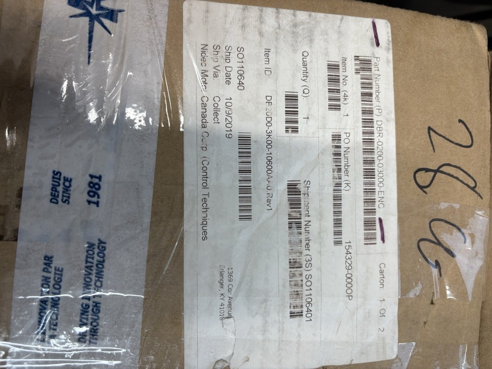 DBR-0200-03000-ENC Control Techniques Braking Resistors, DBR Series DYNAMIC
