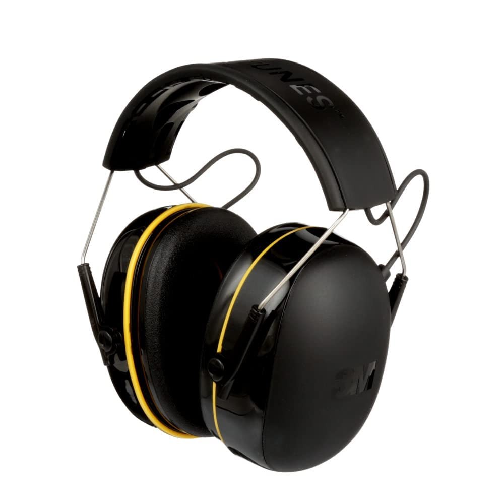 3M WorkTunes Connect Hearing Protector with Bluetooth One Size, Black, Yellow