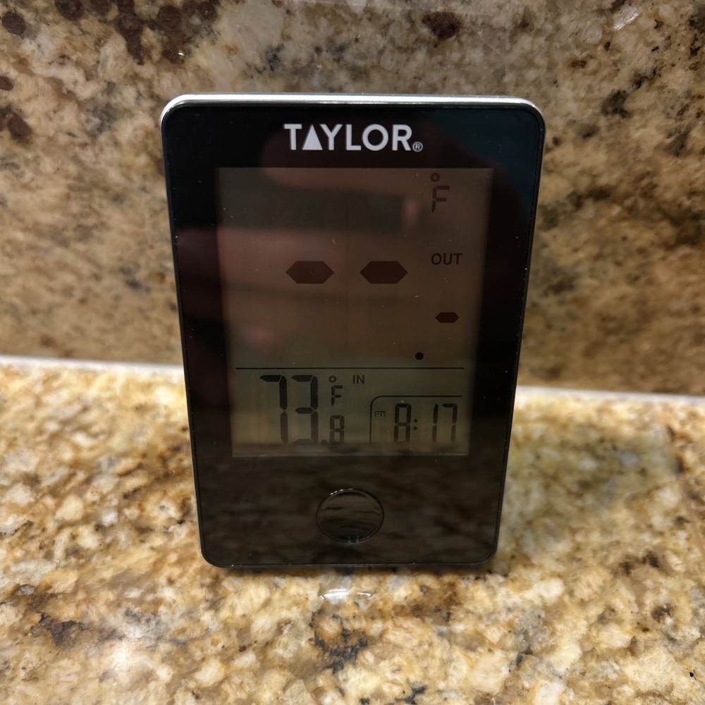 Taylor Wireless Digital Indoor  Thermometer, Easy to Read Black