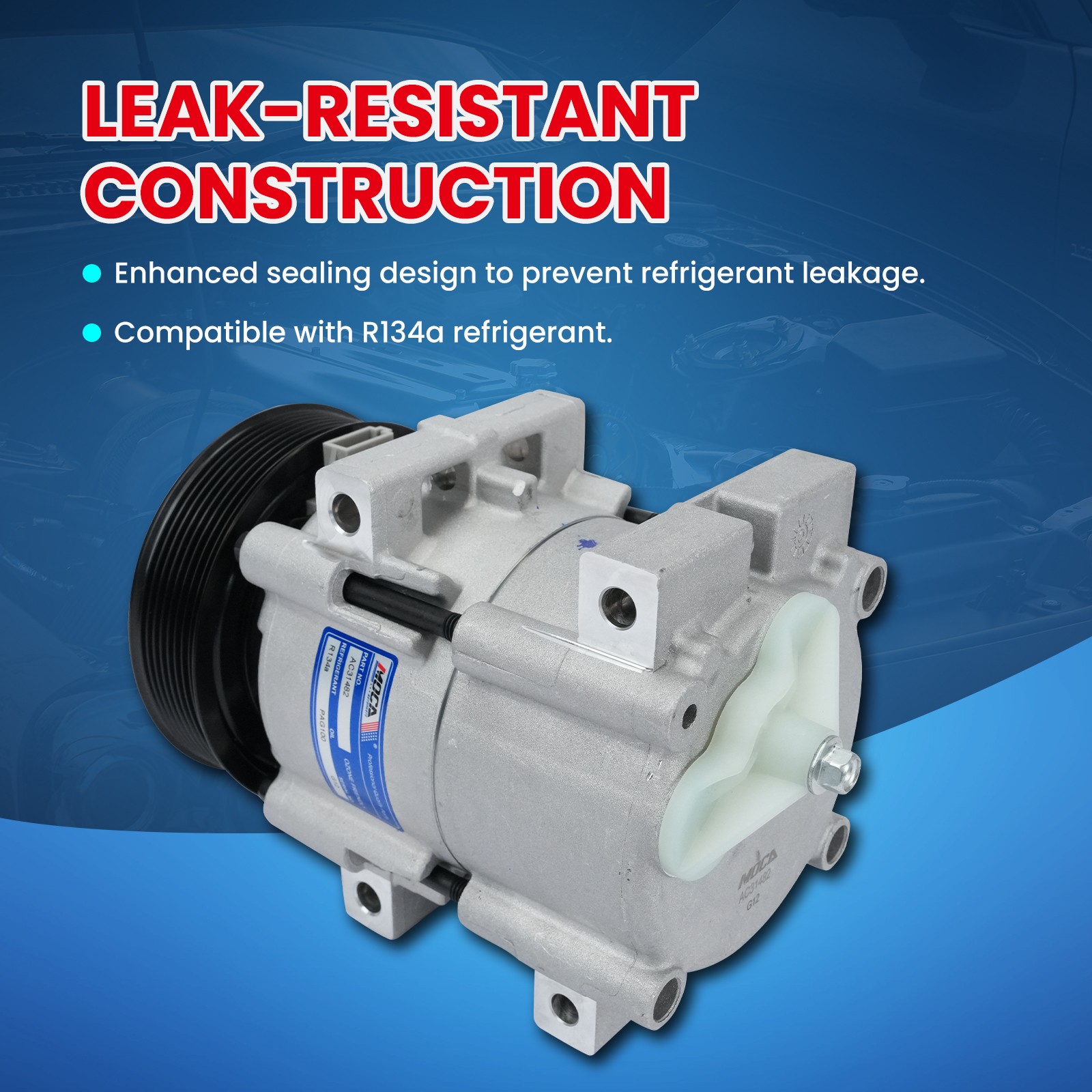 A/C Compressor for Ford F-250 F-350 F-450 F-550 Super Duty 7.3L Mercury Cougar