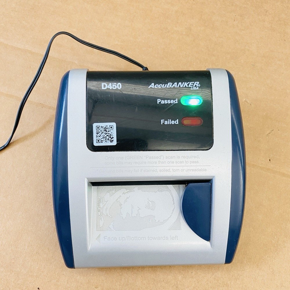 AccuBANKER ISA D450 Counterfeit Bill Detector w 5-Point Detection Methods TESTED
