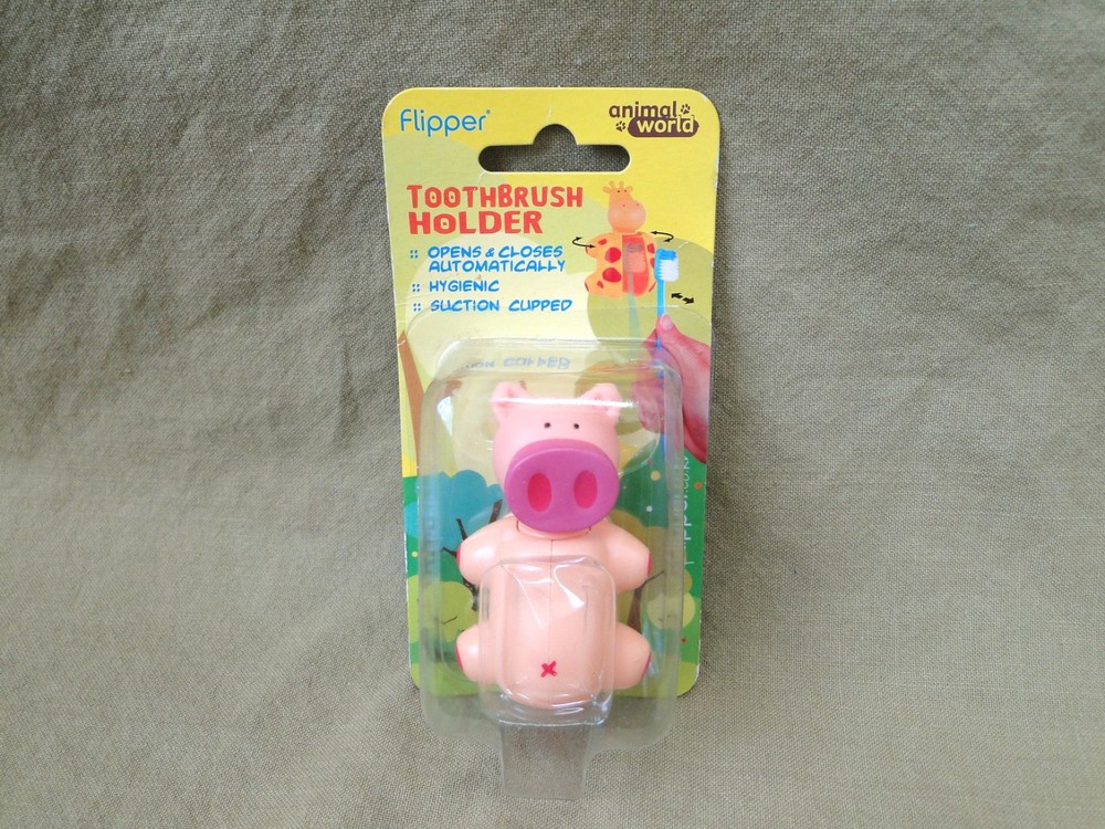 Pig Plastic Toothbrush Holder
