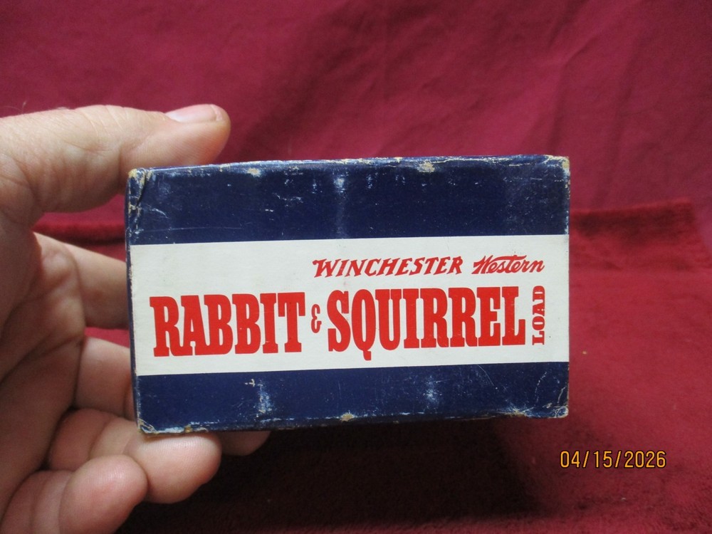 Vintage Winchester, "Rabbit & Squirrel", 12 Gauge, ShotShell , Box, (EMPTY)