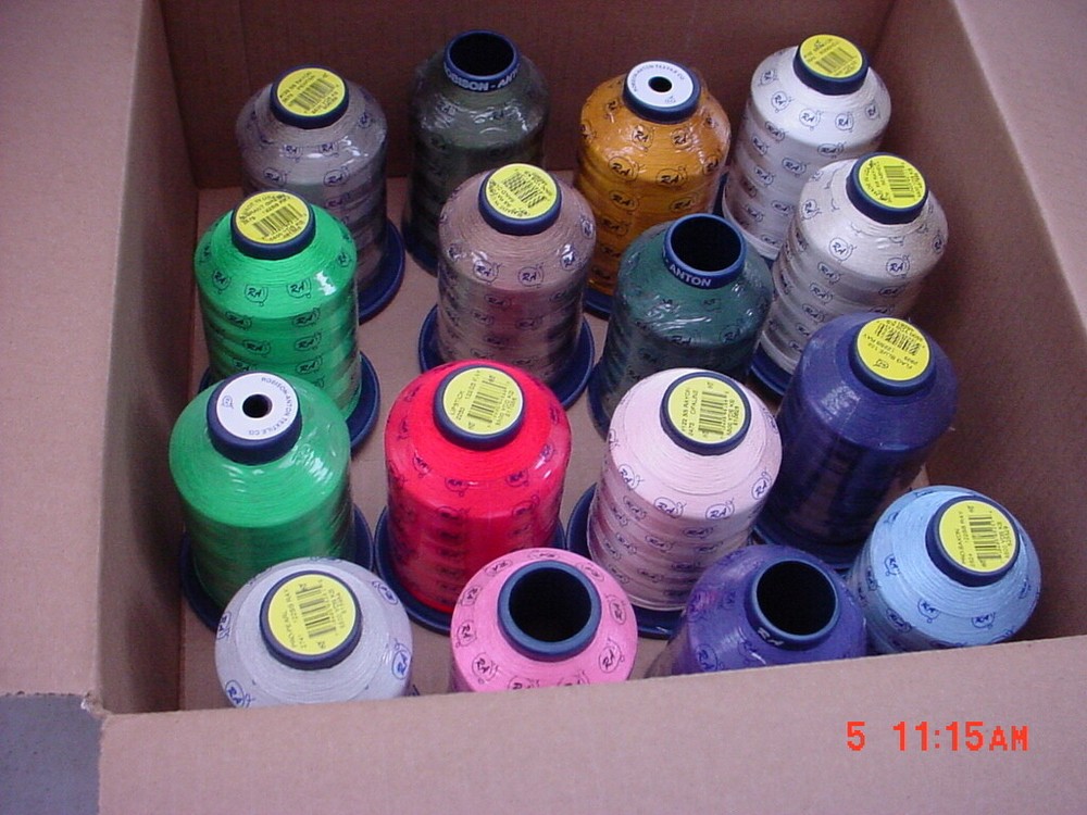 16 Cones  Robison Embroidery  Thread  5,000 Meter Rayon (EMB12)