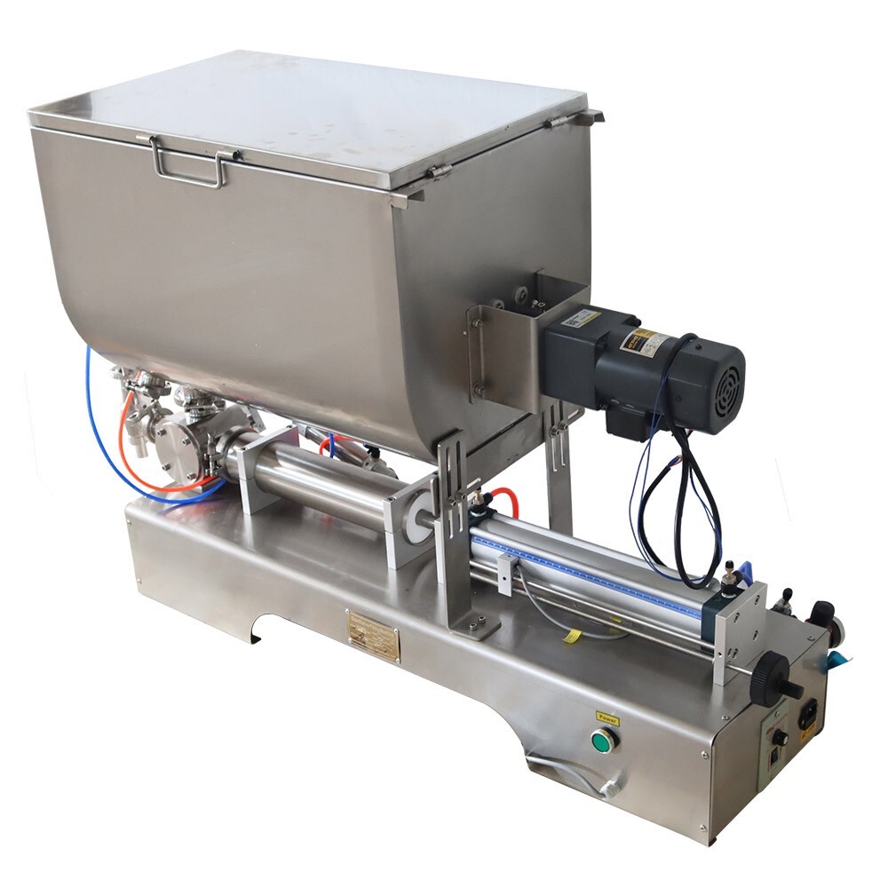 100-1000ml Liquid& Paste Filling Machine with Mixing Function 60L Hopper for Jam