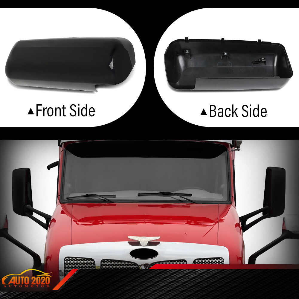 Black Driver & Passenger Side Replacement Door Mirror Covers Fits Peterbilt 579