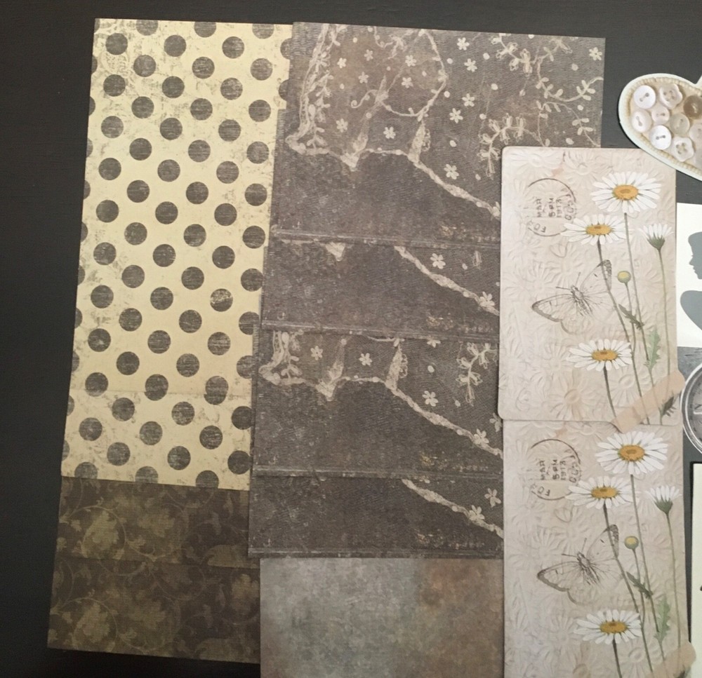 Brown scrapbook supply lot