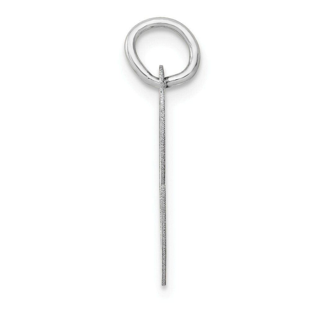 14K White Gold Medium Fancy Script Initial C Charm