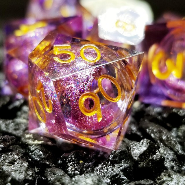 Sage's Spirits - Arcane Spirits Liquid Core Sharp Edge Resin Dice Set