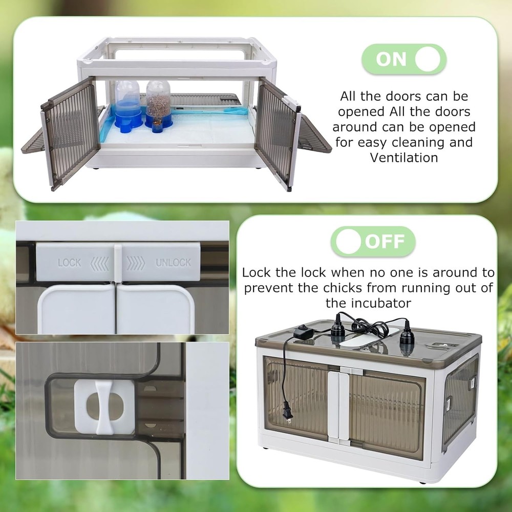 Chicken Brooder Box for Chicks Brooder Heater Chicks Warmer Brooder Plate Kit