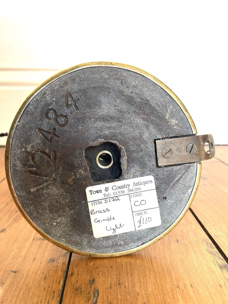 Antique Brass Gimbal Lamp