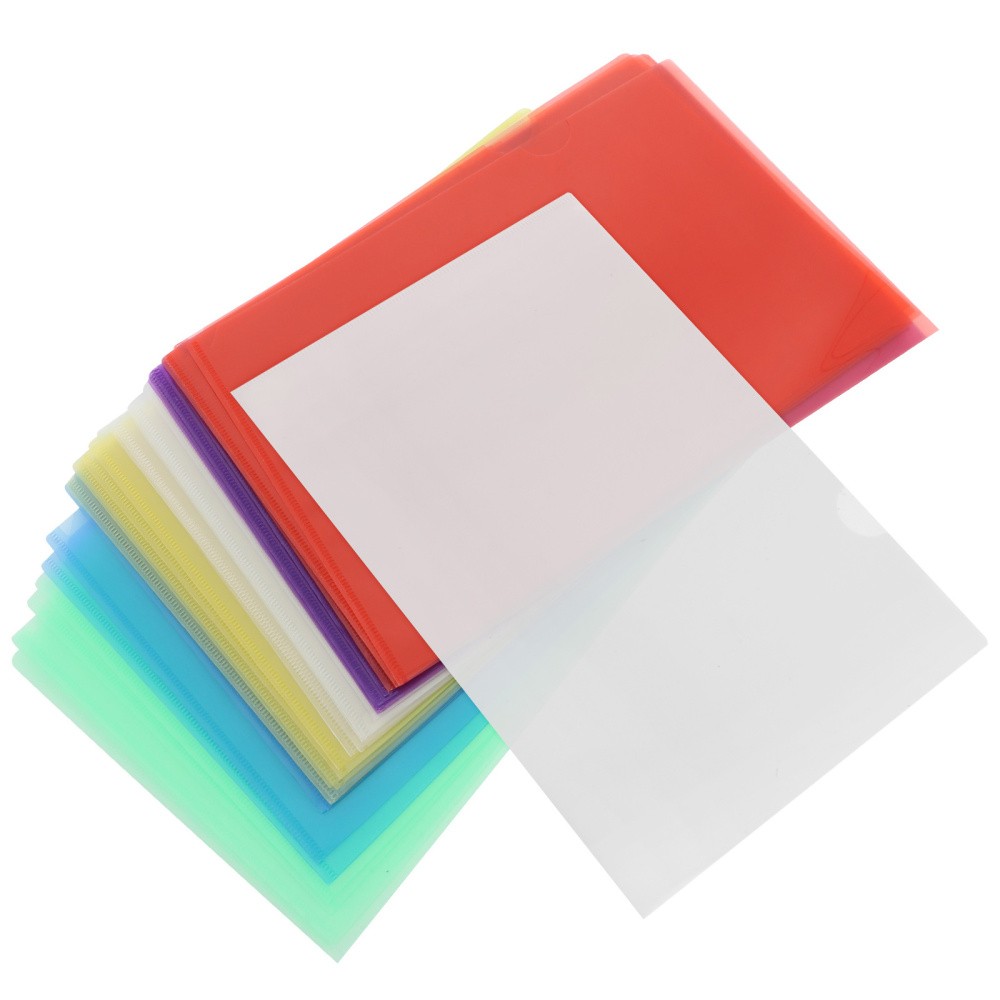 24 Pcs Plastic Document Holder Folder Clear Folders for Documents