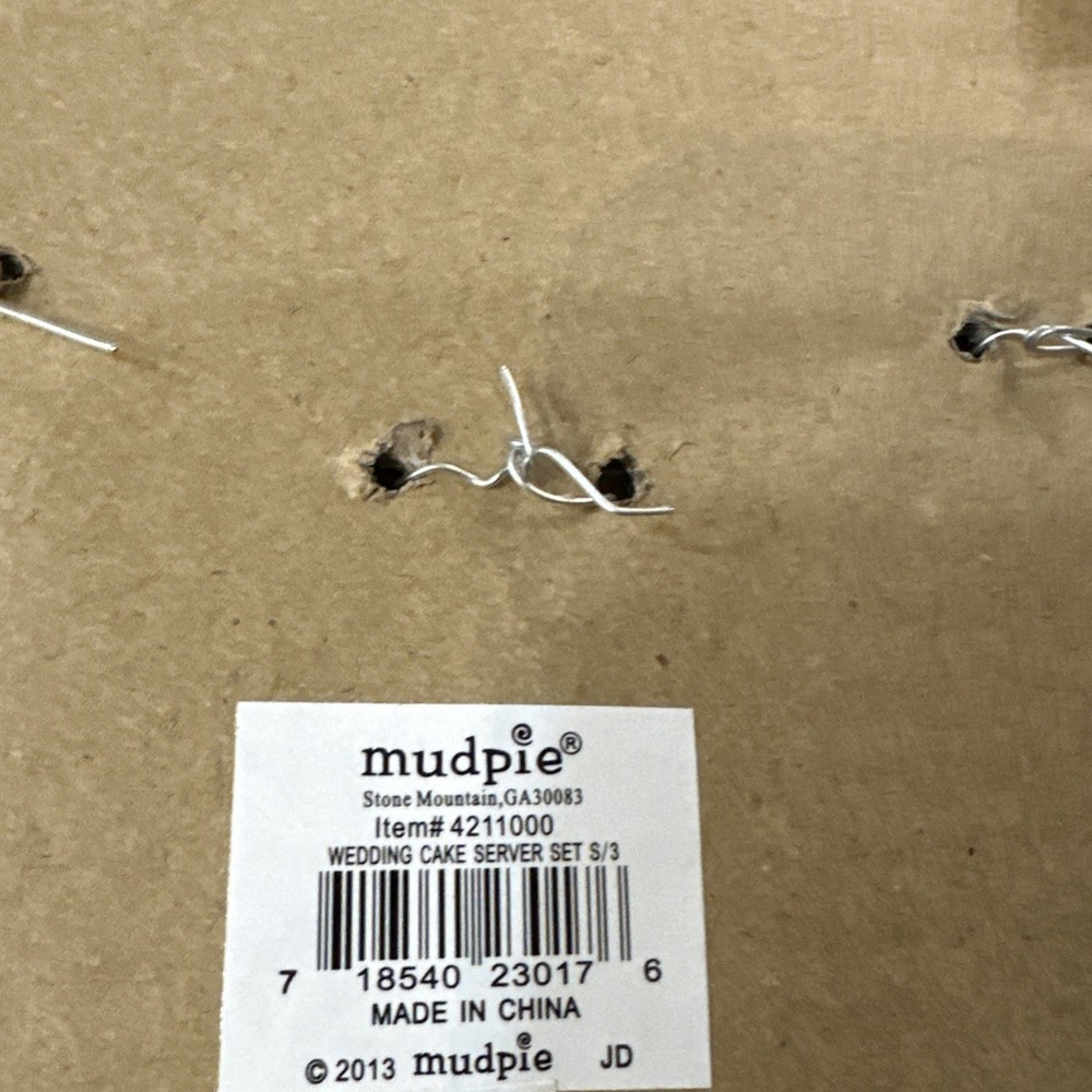 Mud Pie 'Just Married' Wedding Cake Server Set (3 Pieces)