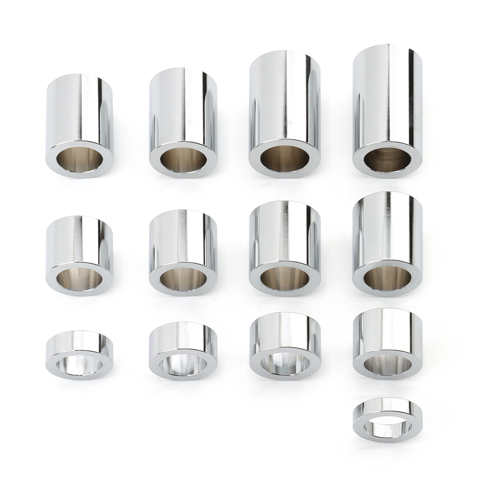 For Harley 1" ID 1-1/2" OD Wheel Axle Spacer Kit Touring Bobber Custom Choppers