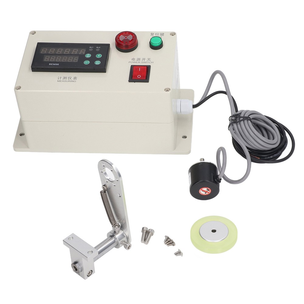 Digital Yard Counter With Spring Bracket 6Digits Roller Cable Wheel Length Meter