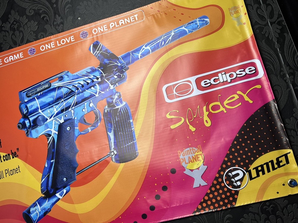 Planet Eclipse Spyder Paintball Banner - VTG, Mint