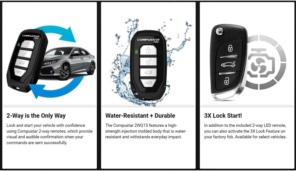 Compustar CSX4900-S 4-Button 2-Way 3000' Remote Start System + X1LTE + BLADEAL