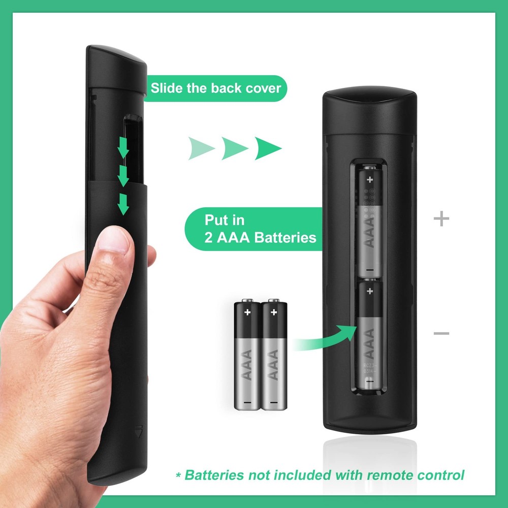 Replacement Remote Control for Fire Smart 2nd/3rd 3rd GEN(L5B83G), Black