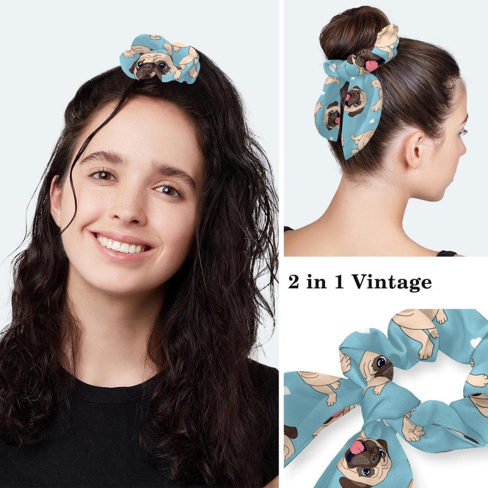 Funny Frogs Pattern Scrub Cap Adjustable Working Button Bouffant Hair Scrunchy